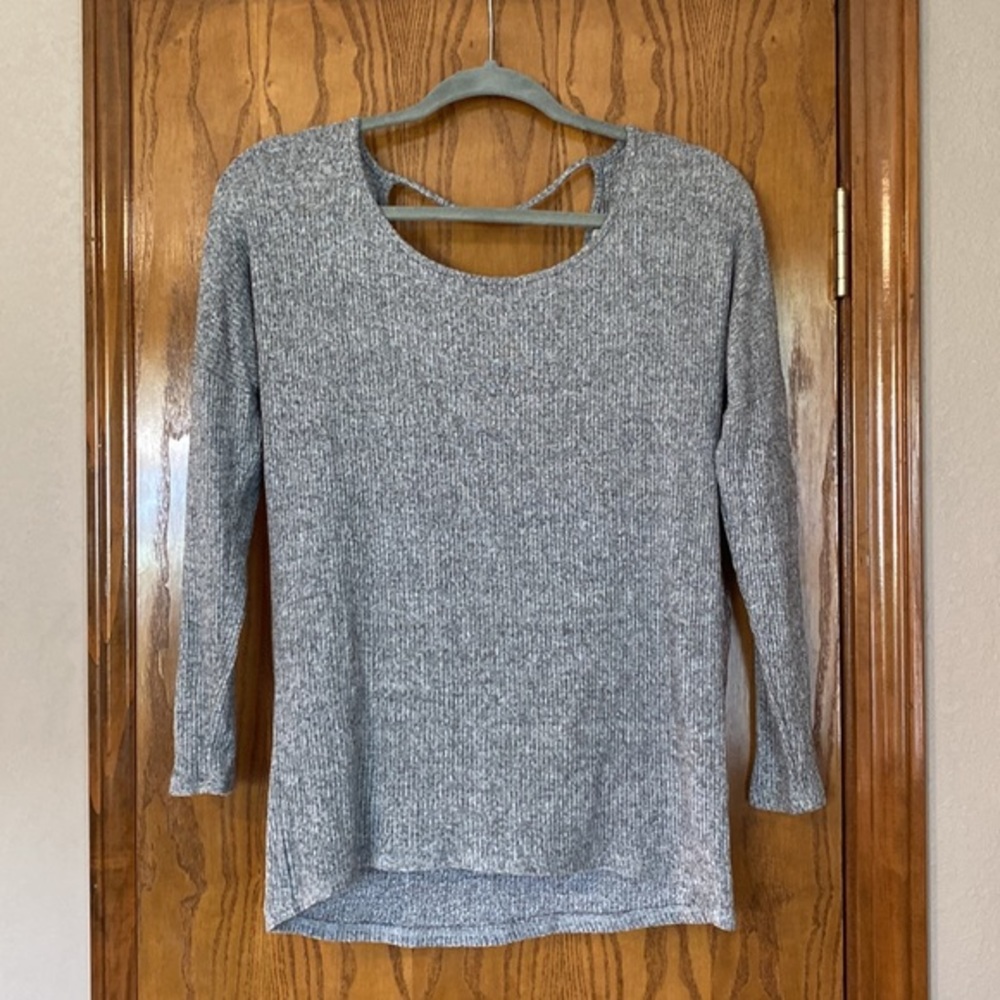 (Buckle) H.I.P. Brand Soft Knit Sweater with Open Back Detail